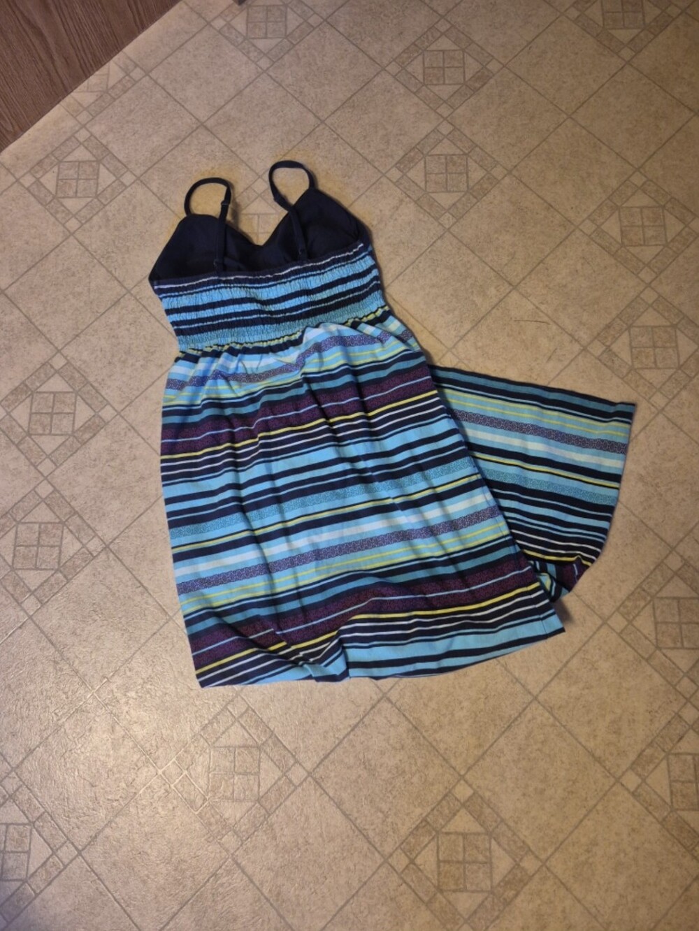 Athleta Striped Maxi Dress Size L - Picture 4 of 9